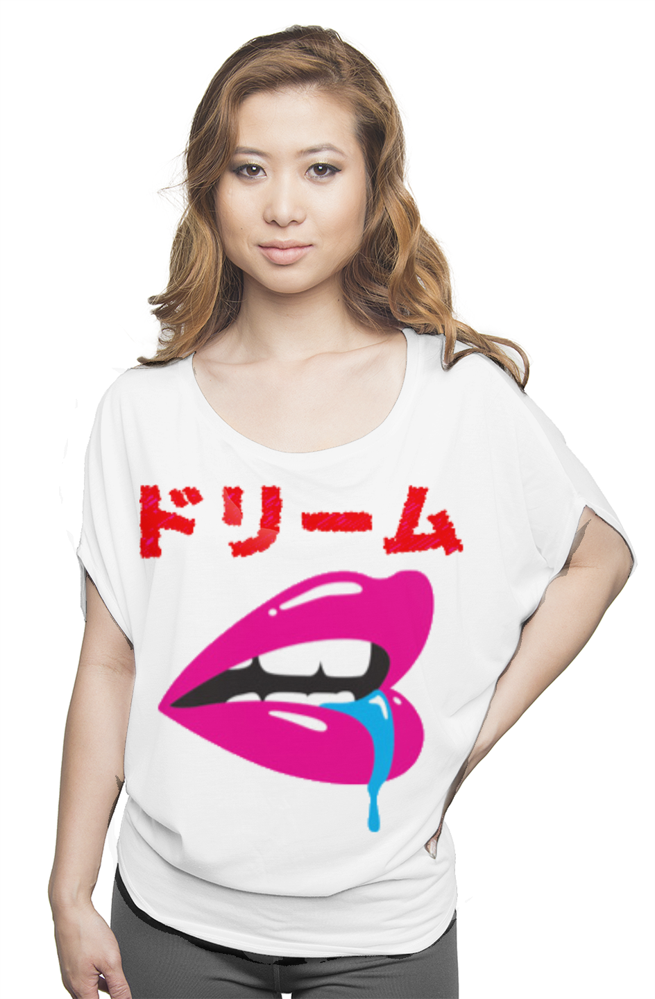 Japan Lips Draped Tee