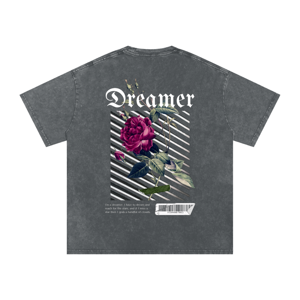 Rose Snow Washed Oversized Shirt