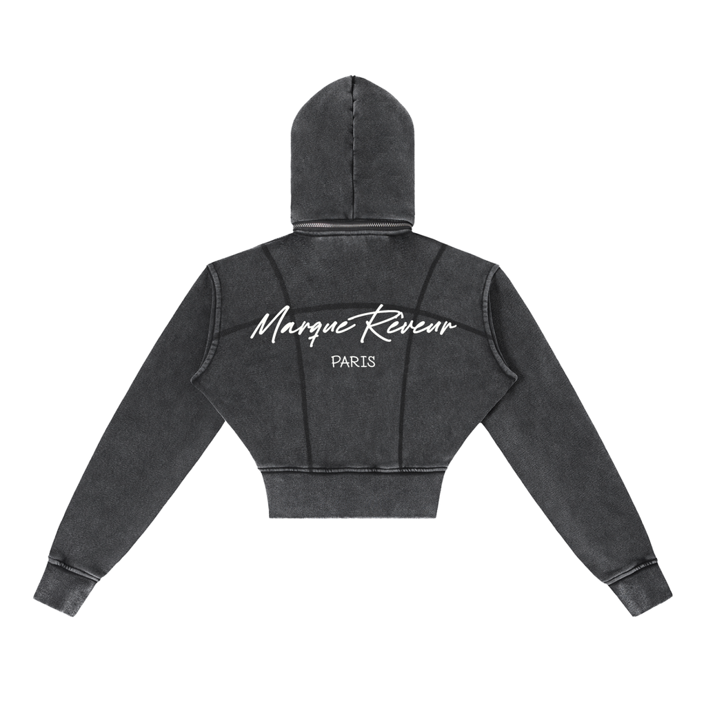 Paris Cropped Hoodie